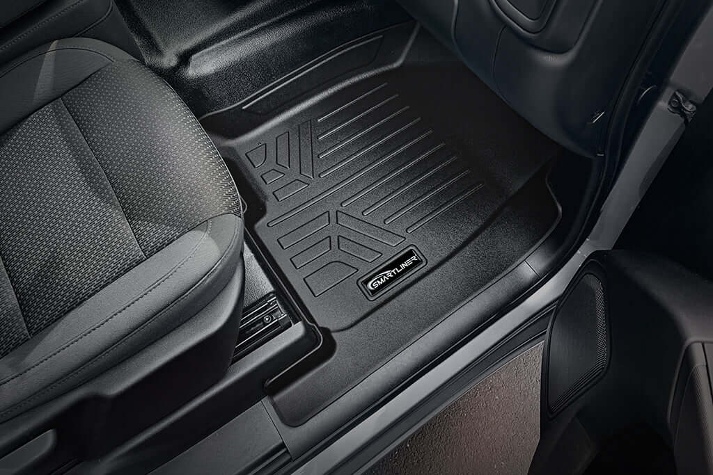 SMARTLINER Custom Fit Floor Liners Compatible With 2020-2025 Chevrolet Silverado 2500 HD | 3500 HD (Double Cab|Vinyl Flooring|1st Row Bucket Seats)