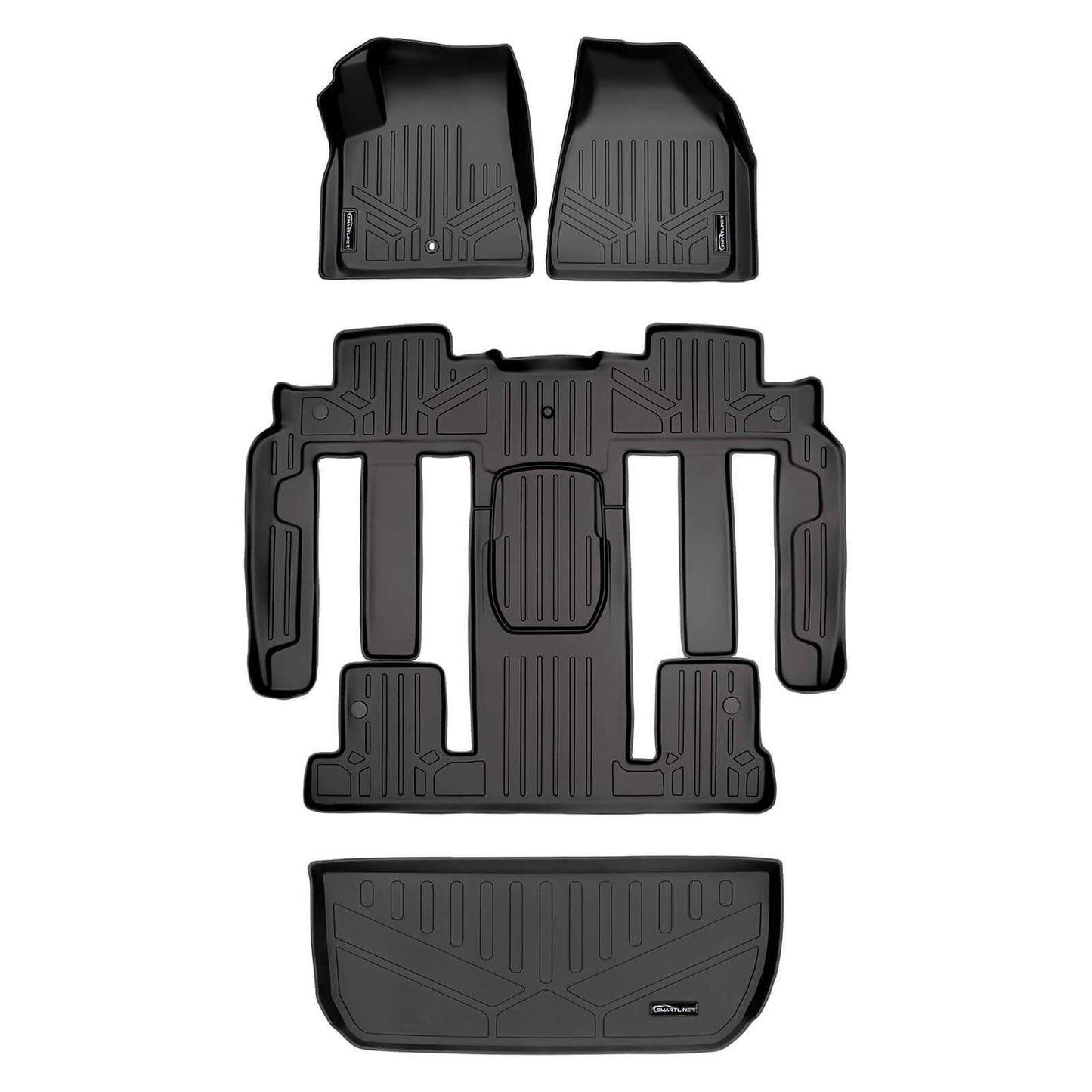 SMARTLINER Custom Fit Floor Liners For 2008 - 2017 Buick Enclave with 2nd Row Bucket Seats