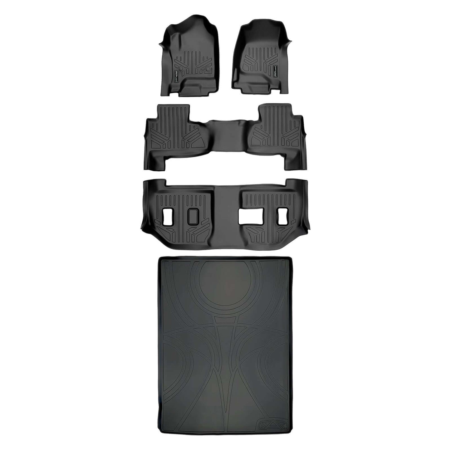 SMARTLINER Custom Fit Floor Liners For 2015-2020 Suburban / Yukon XL (with 2nd Row Bench Seat)