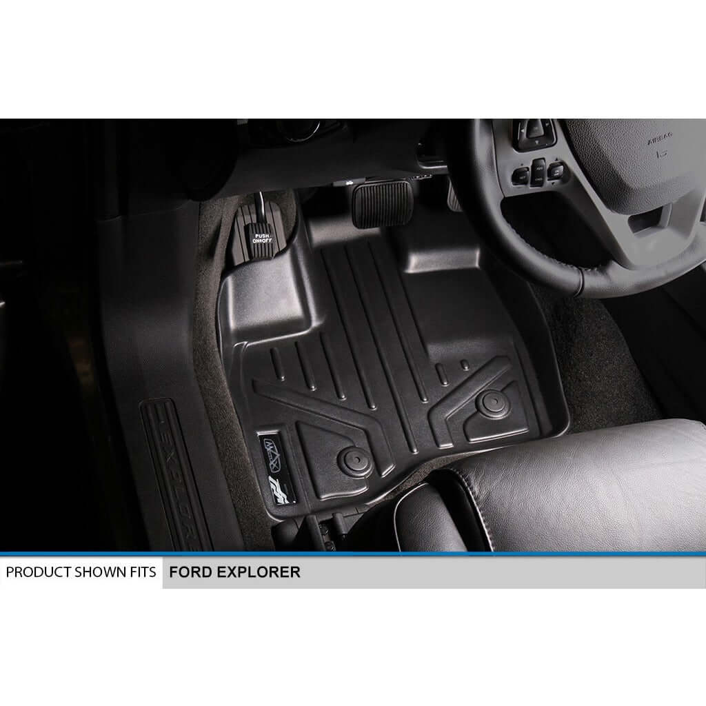 SMARTLINER Custom Fit Floor Liners For 2015-2016 Ford Explorer without 2nd Row Center Console
