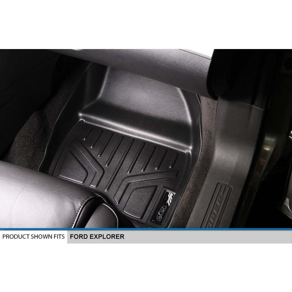 SMARTLINER Custom Fit Floor Liners For 2015-2016 Ford Explorer (with 2nd Row Center Console)