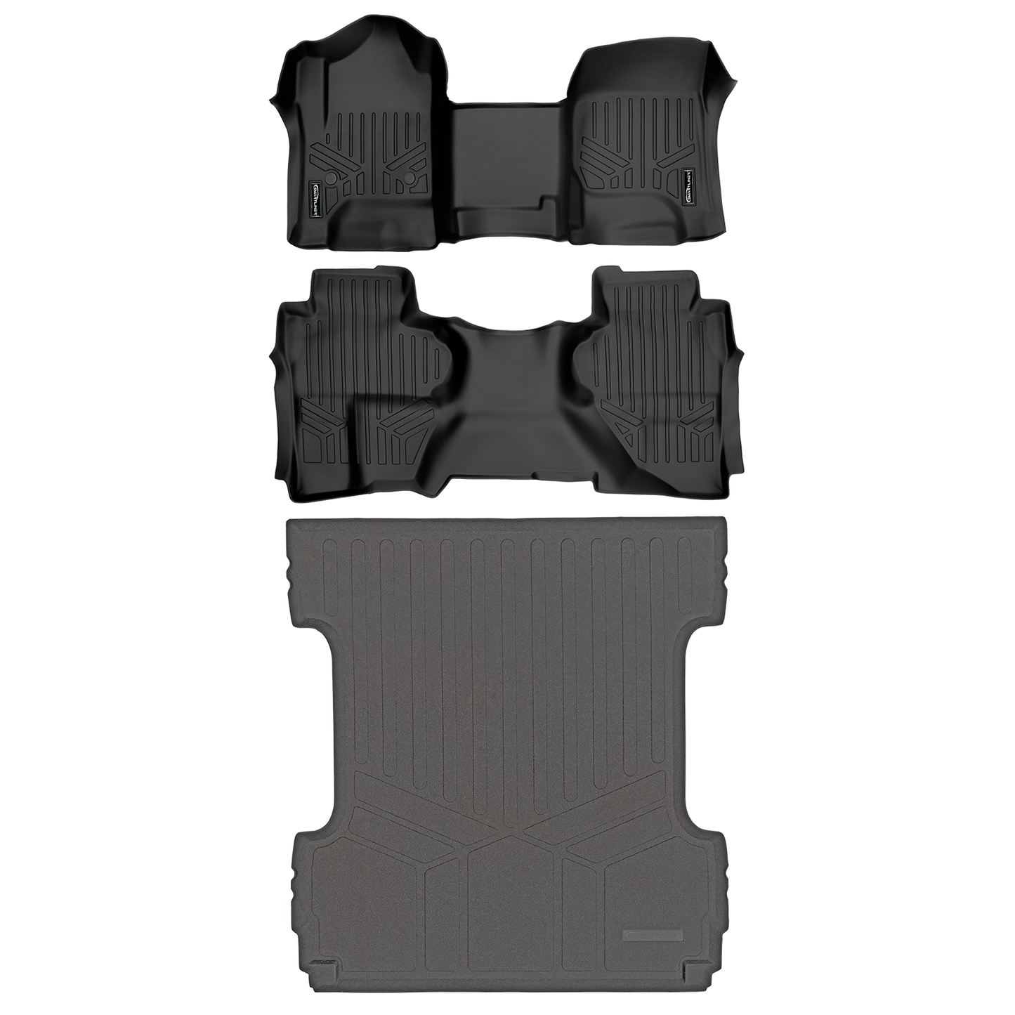 SMARTLINER Custom Fit Floor Liners For Double Cab 2019 Chevy Silverado 1500 LD (OTH)