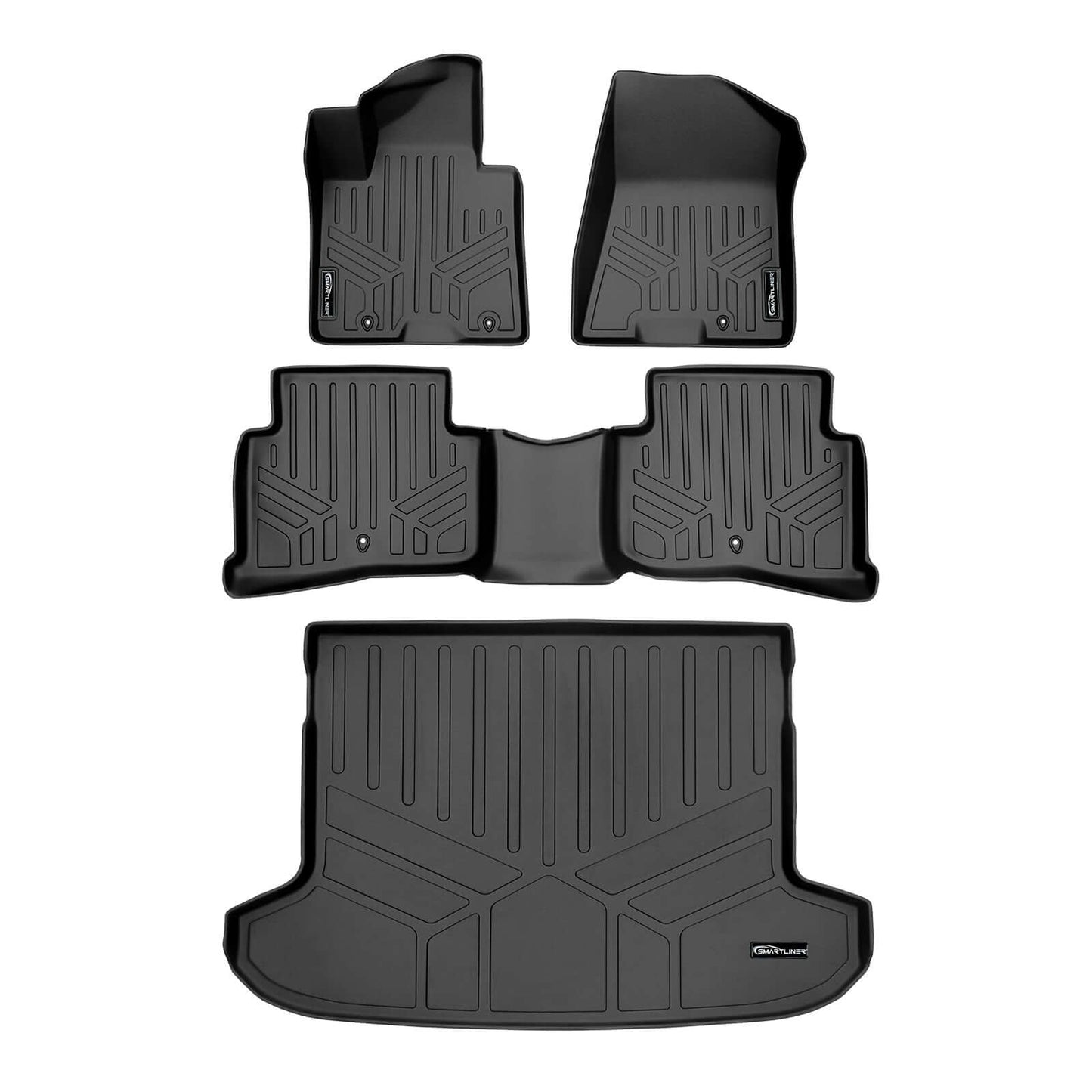 SMARTLINER Custom Fit Floor Liners For Black for 2019-2021 Hyundai Tucson (With hook retention)