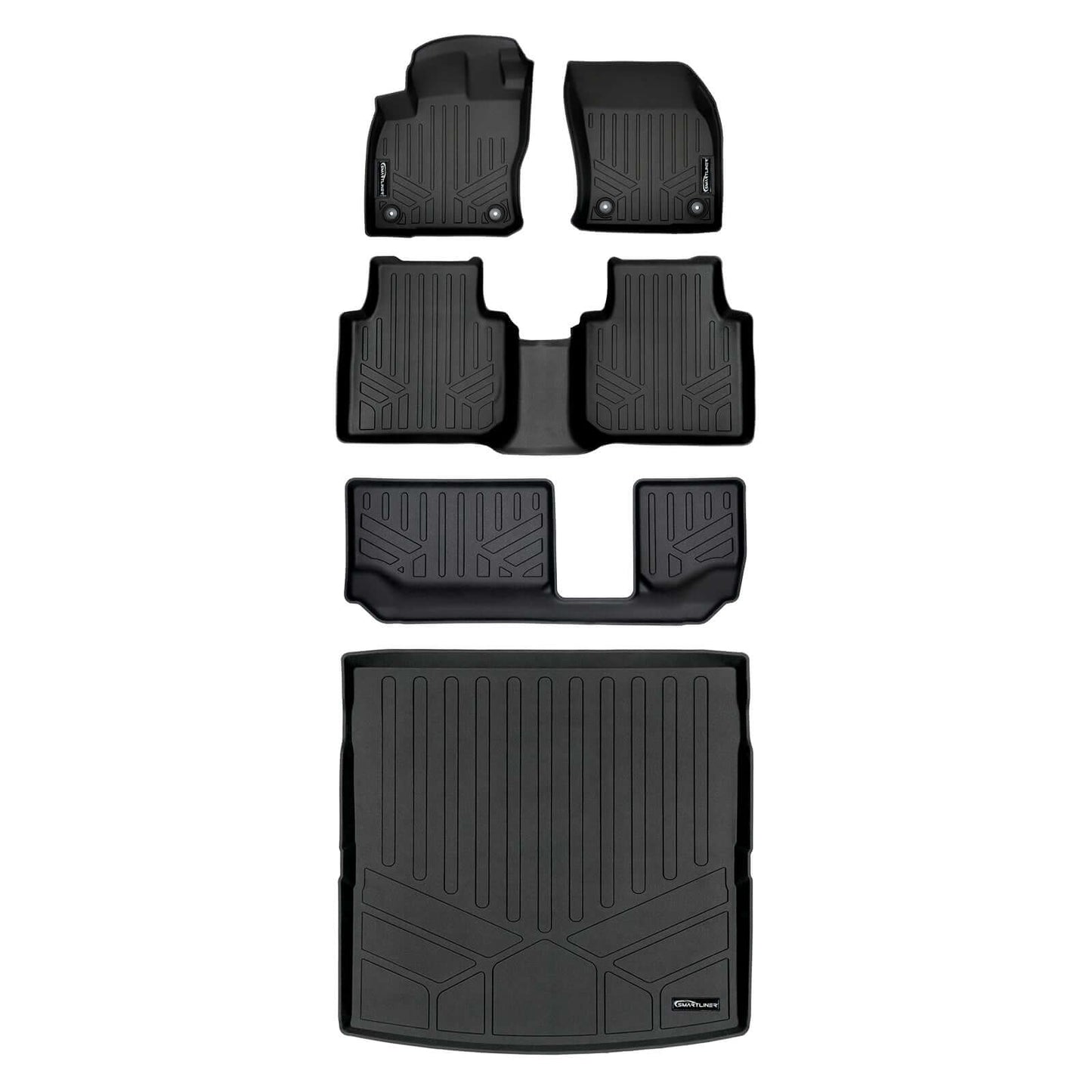 SMARTLINER Custom Fit Floor Liners For 2018-2024 Volkswagen Tiguan (7 Passenger)
