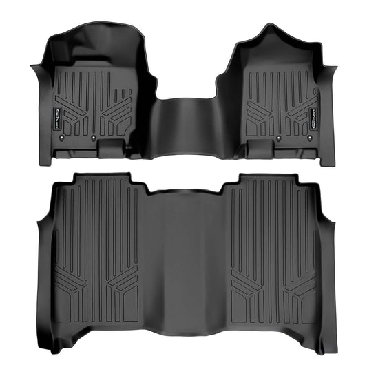 SMARTLINER Custom Fit Floor Liners For 2017-2024 Nissan Titan XD Crew Cab with 1st Row Bench Seat No Underseat ToolBox