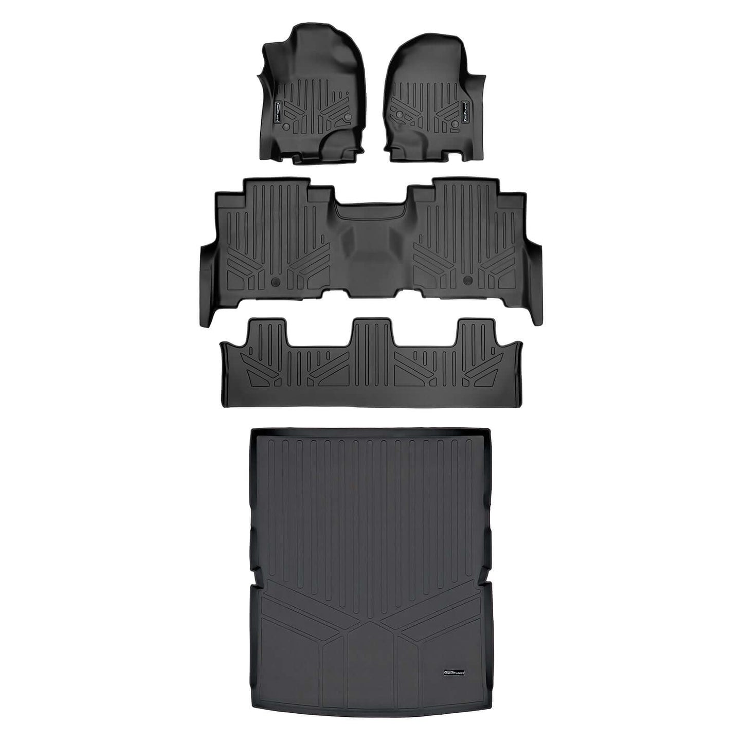 Smartliner Custom Fit Floor Liners For 2018-2024 Ford Expedition Max/Lincoln Navigator L (with 2nd Row Bench Seat)