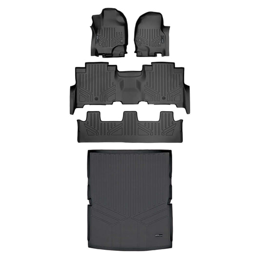 Smartliner Custom Fit Floor Liners For 2018-2024 Ford Expedition Max/Lincoln Navigator L (with 2nd Row Bench Seat)