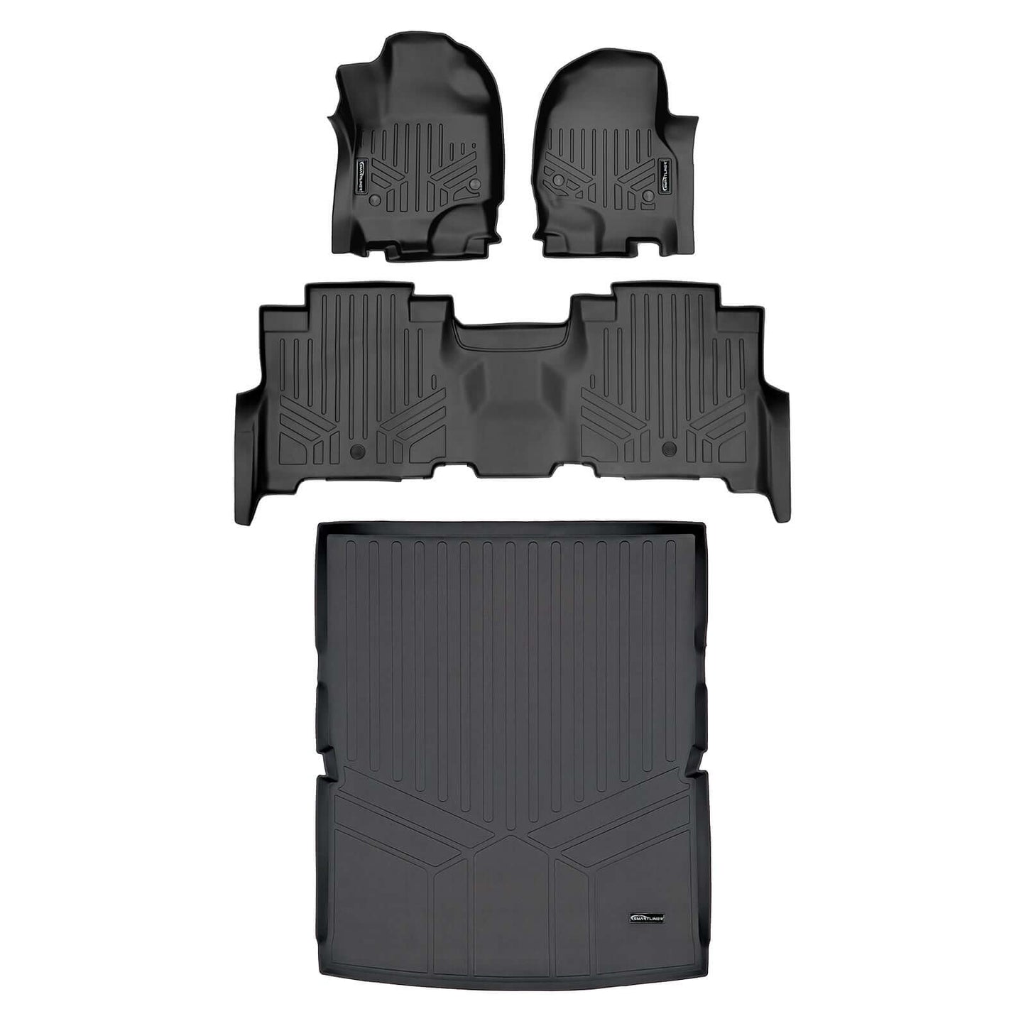 Smartliner Custom Fit Floor Liners For 2018-2024 Ford Expedition Max/Lincoln Navigator L (with 2nd Row Bench Seat)
