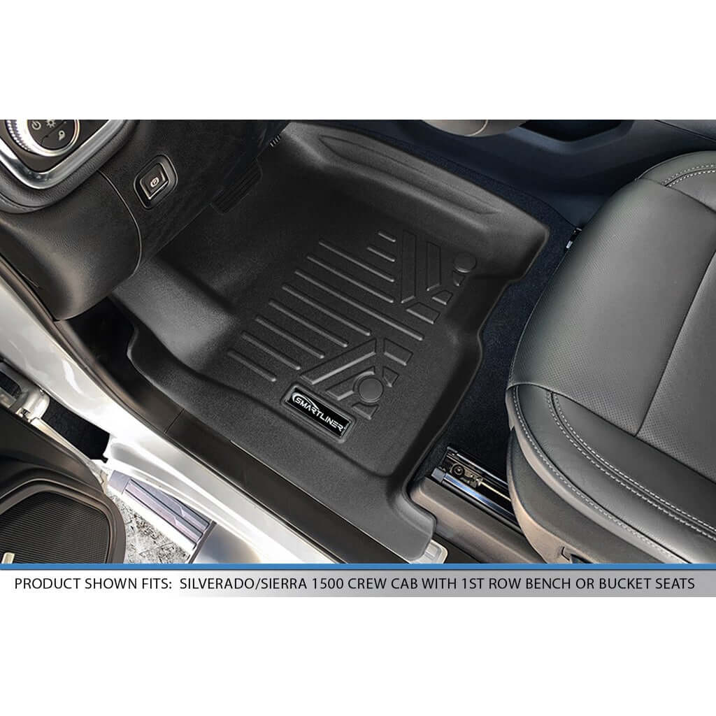 SMARTLINER Custom Fit Floor Liners For 2019-2025 2500/3500 Silverado/Sierra Crew Cab 2019-2021 Crew Cab (BNOC)