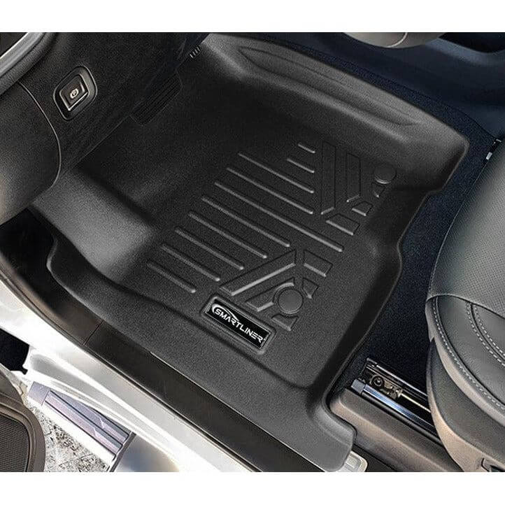 SMARTLINER Custom Fit Floor Liners For 2019-2024 GMC Sierra 1500 Double Cab with Carpet Flooring and 1st Row Bucket Seats (without 2nd Row Under Seat Storage)