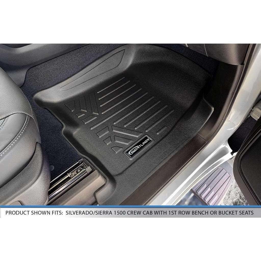 Smart Trim™ Custom Fit Floor Liners For 19-21 Silverado/Sierra 1500 Double Cab without Rear Underseat Toolbox