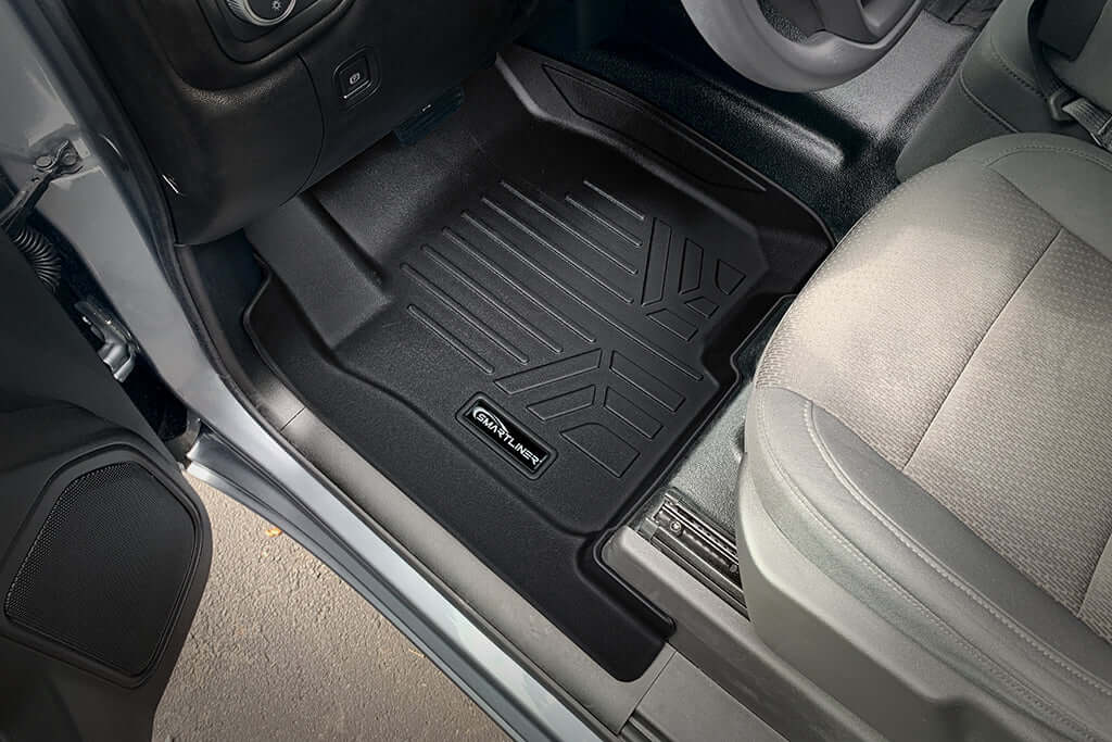 SMARTLINER Custom Fit Floor Liners Compatible With 2020-2025 Chevrolet Silverado 2500 HD | 3500 HD (Double Cab|Vinyl Flooring|1st Row Bucket Seats)