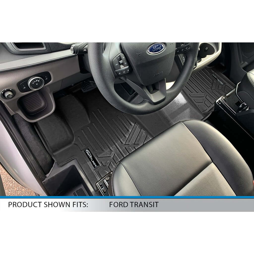 SMARTLINER Custom Fit Floor Liners For 2023-2025 Ford Transit (Vinyl Flooring & Over the Hump)