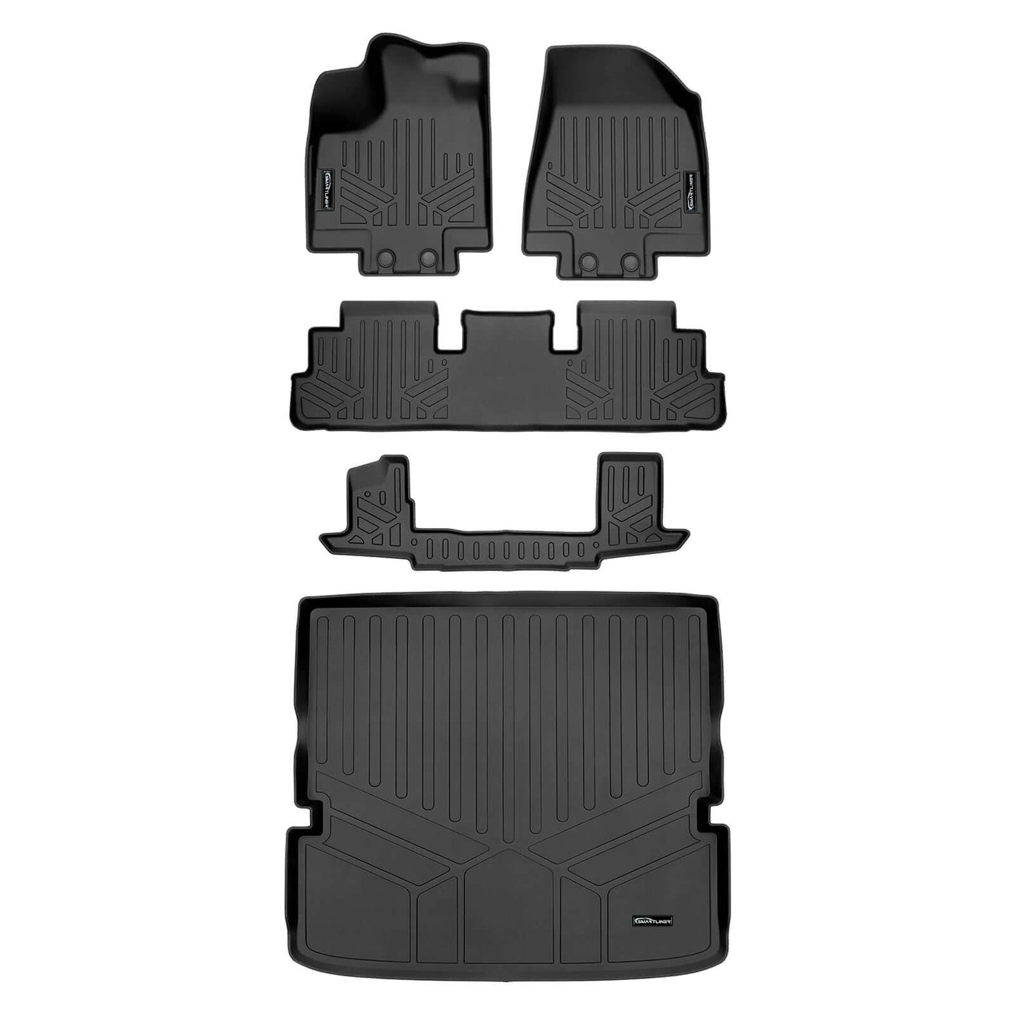 SMARTLINER Custom Fit Floor Liners For 2022-2025 Nissan Pathfinder (7 Passenger)