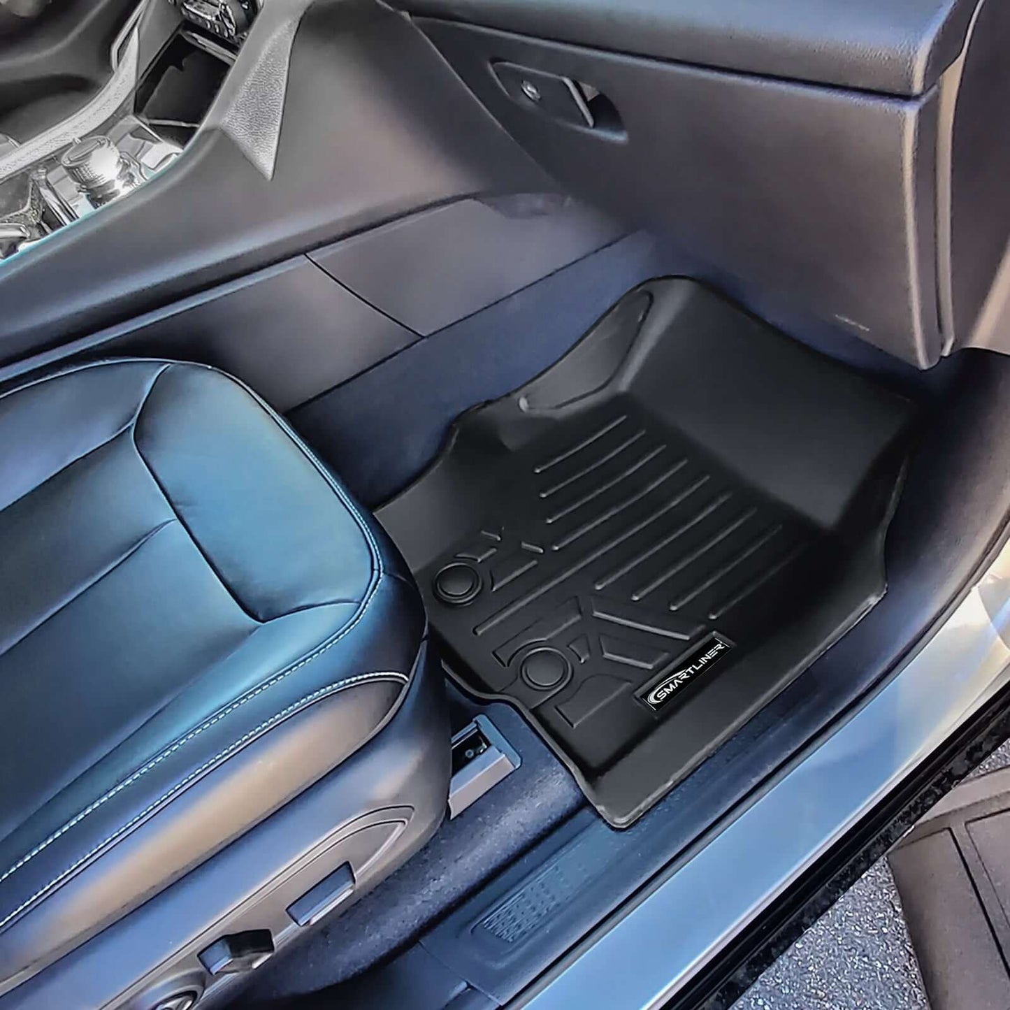 SMARTLINER Custom Fit Floor Liners For 2021-2025 Jeep Grand Cherokee L w/ 2nd Row Bucket Seats and center console (No subwoofer)