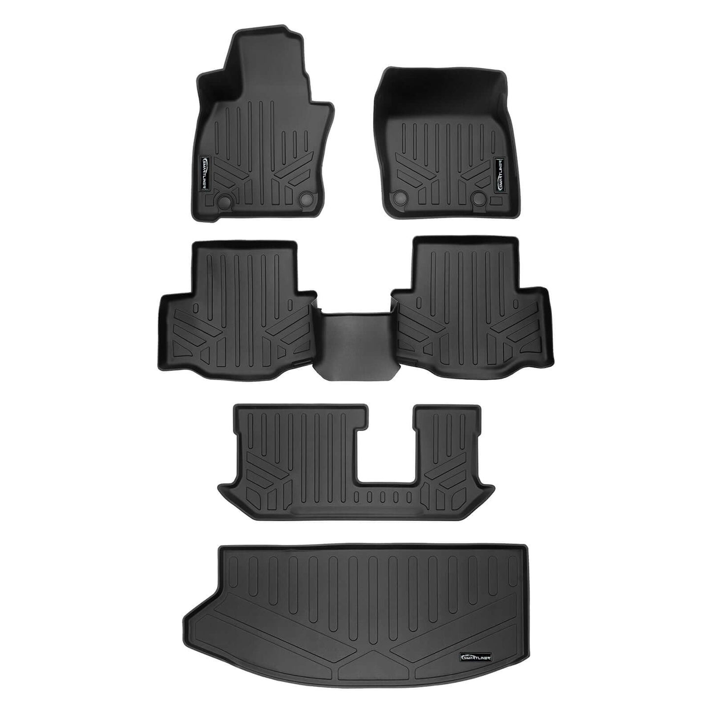 SMARTLINER Custom Fit Floor Liners For 2024-2025 Mazda CX-90 (Only Fits 2nd Row Bucket Seats With Center Console)