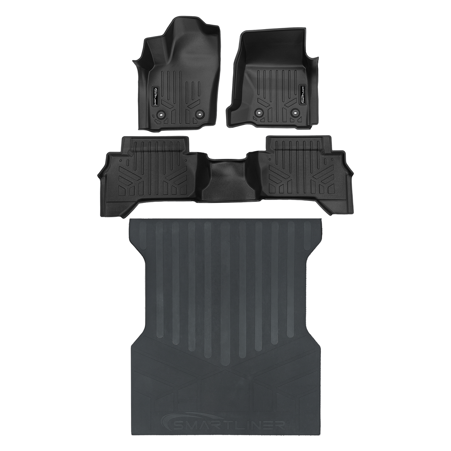SMARTLINER All Weather Custom Fit Floor Liner Compatible With 2024-2025 Toyota Tacoma Double Cab (Manual Transition)