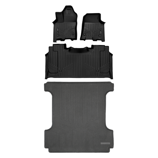 SmartCoverage™ Custom Fit Floor Liners For 2025-2026 Ram 1500 RHO Crew Cab with Rear Underseat Storage Box with 1st Row Bucket Seats