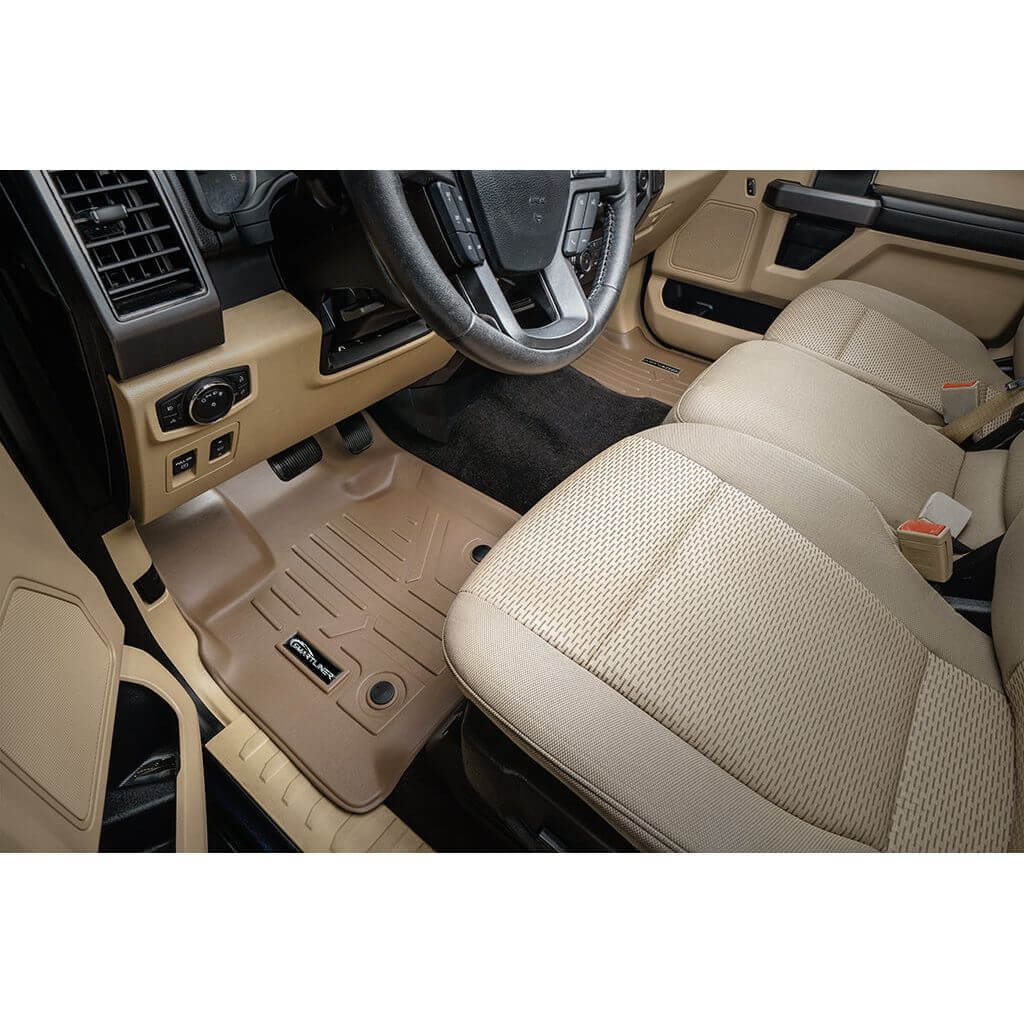 SMARTLINER Custom Fit Floor Liners For 2015-2025 Ford F-150 SuperCab with 1st Row Bucket Seats Vinyl Flooring