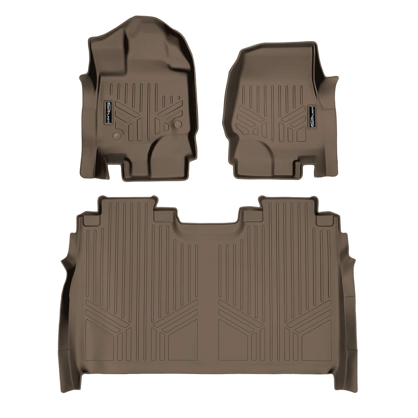 SmartCoverage™ Custom Fit Floor Liners For 2015-2025 Ford F-150 SuperCrew Cab with 1st Row Bucket Seats