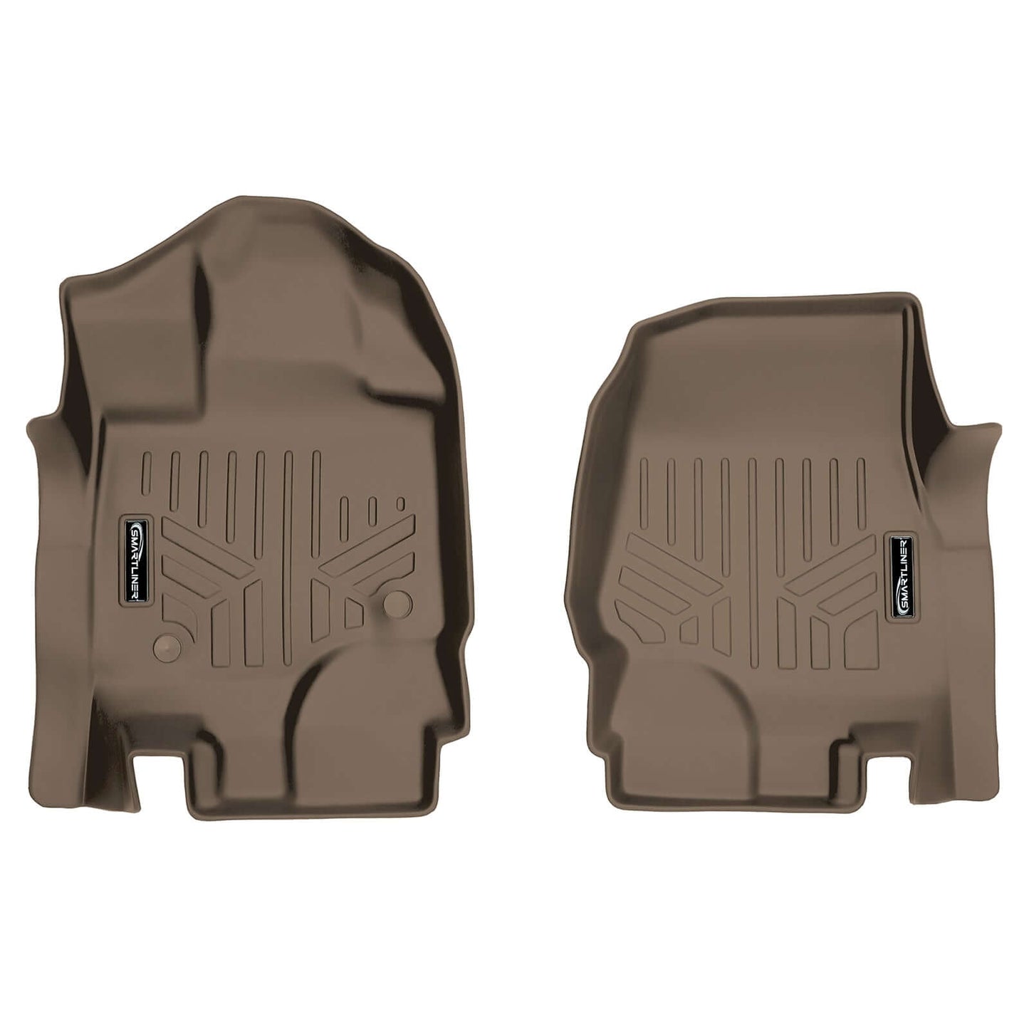 SmartCoverage™ Custom Fit Floor Liners For 2022-2025 Ford F-150 Lightning with 1st Row Bucket Seats & OEM 2nd Row Under Seat Storage
