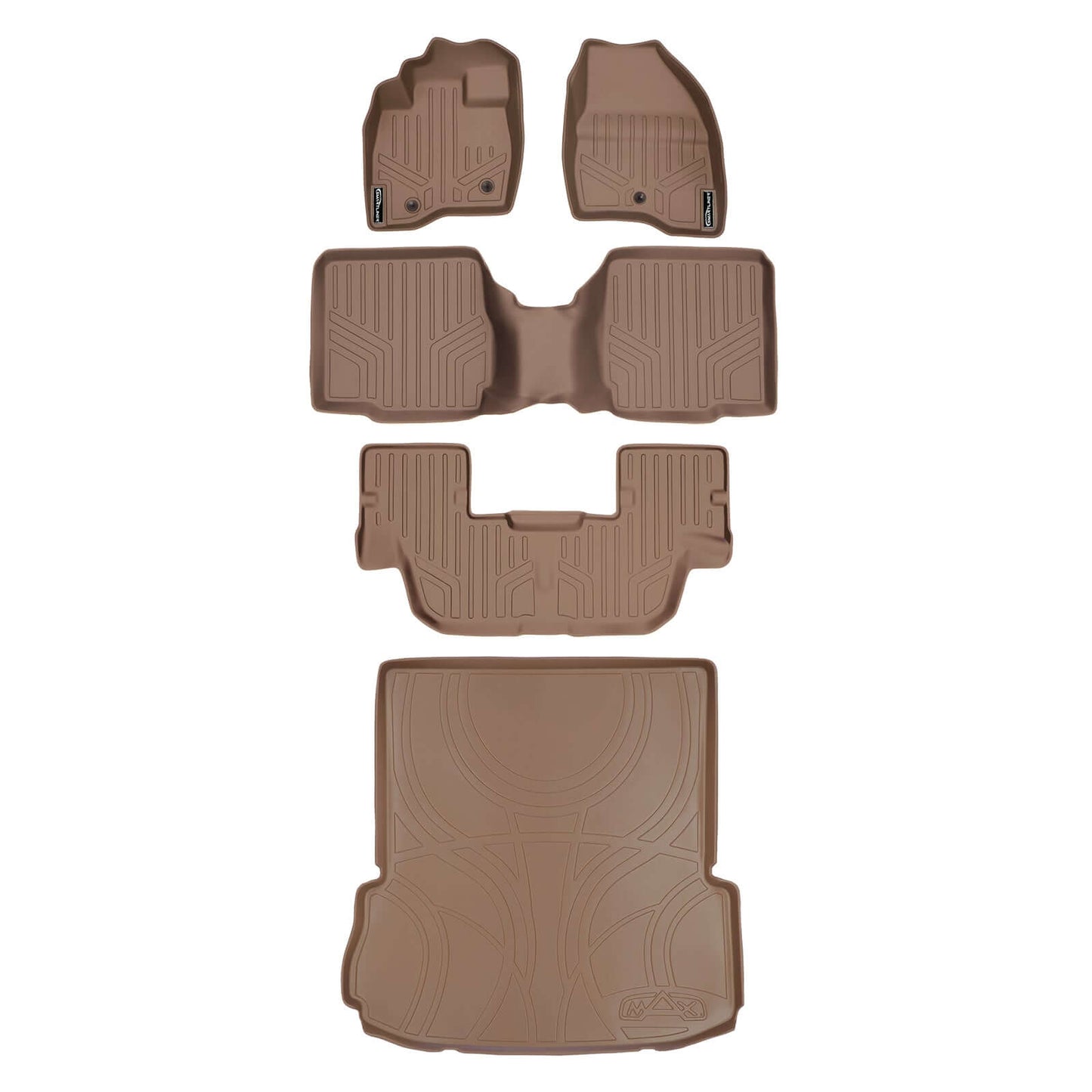 SMARTLINER Custom Fit Floor Liners For 2017-2019 Ford Explorer with 2nd Row Center Console