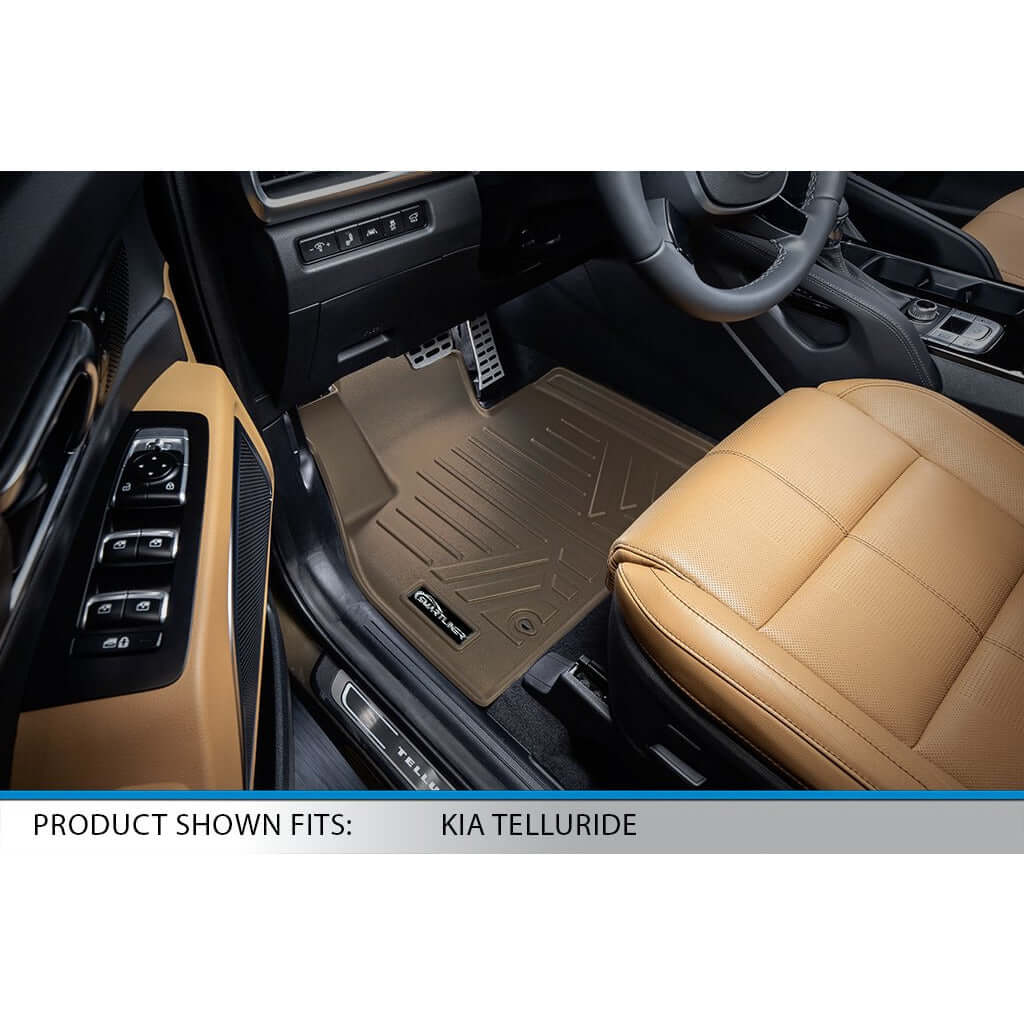 SMARTLINER AUTO™ Custom Fit Floor Liners For 2020-2025 Kia Telluride with 2nd Row Bucket Seat No Center Console with in between Coverage