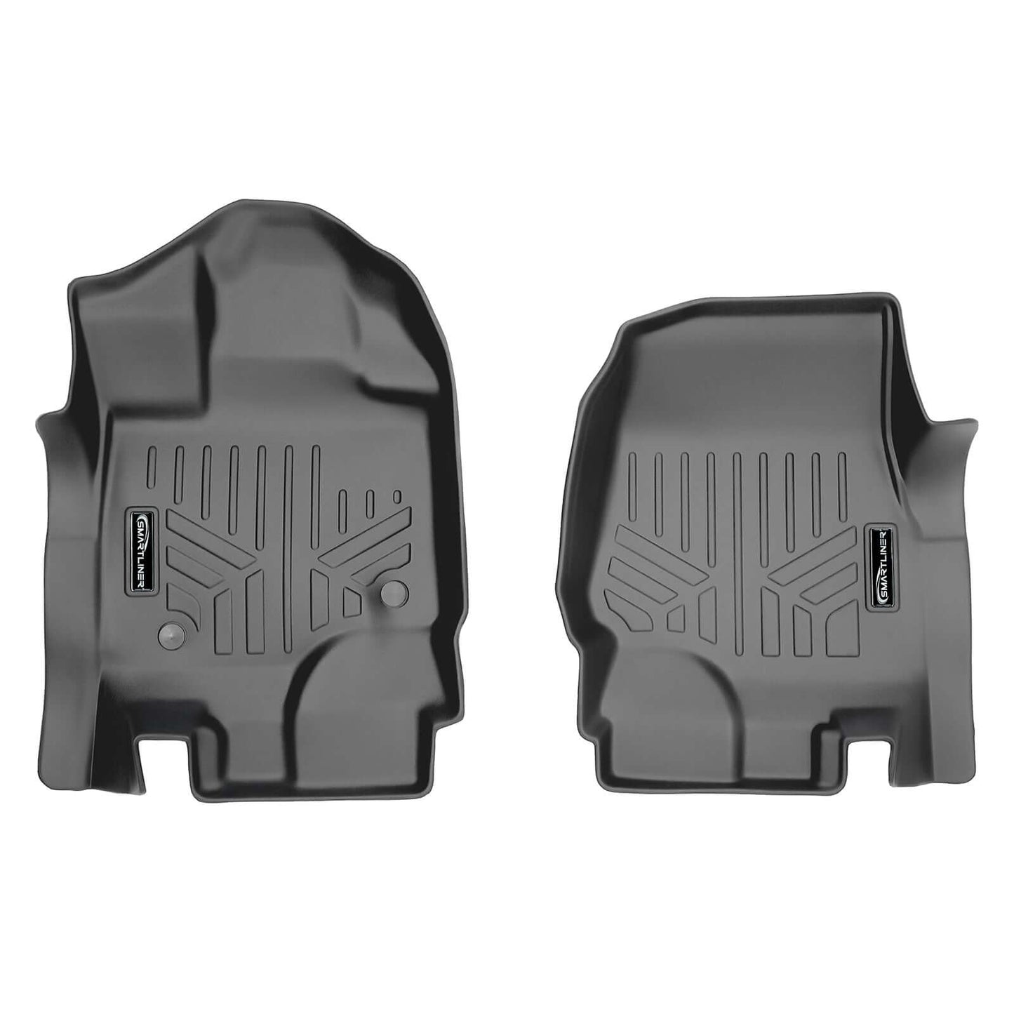 SmartCoverage™ Custom Fit Floor Liners For 2022-2025 Ford F-150 Lightning with 1st Row Bucket Seats & OEM 2nd Row Under Seat Storage