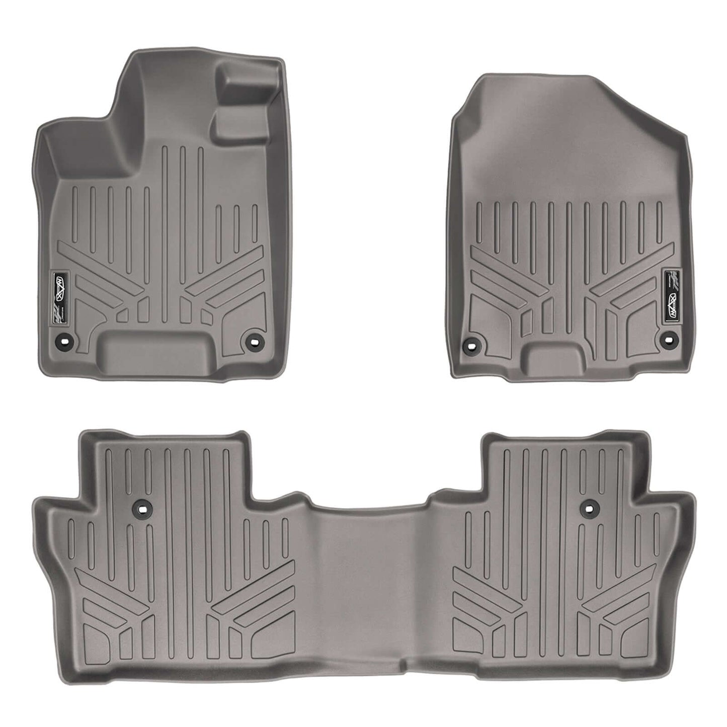 SMARTLINER Custom Fit Floor Liners For 2016-2022 Honda Pilot (8 Passenger Model)