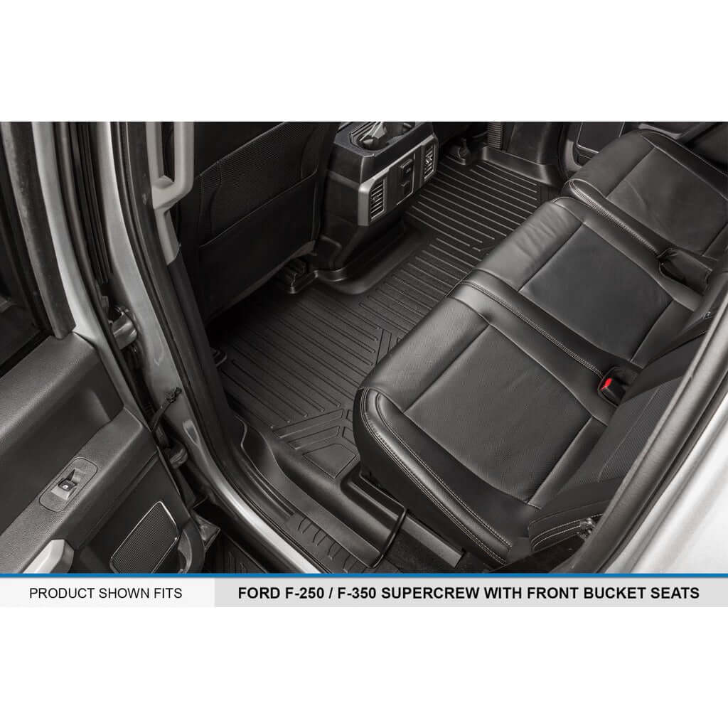 SMARTLINER Custom Fit Floor Liners For 2017-2025 Ford F-250/F-350 Super Duty Crew Cab with 1st Row Bucket Seats