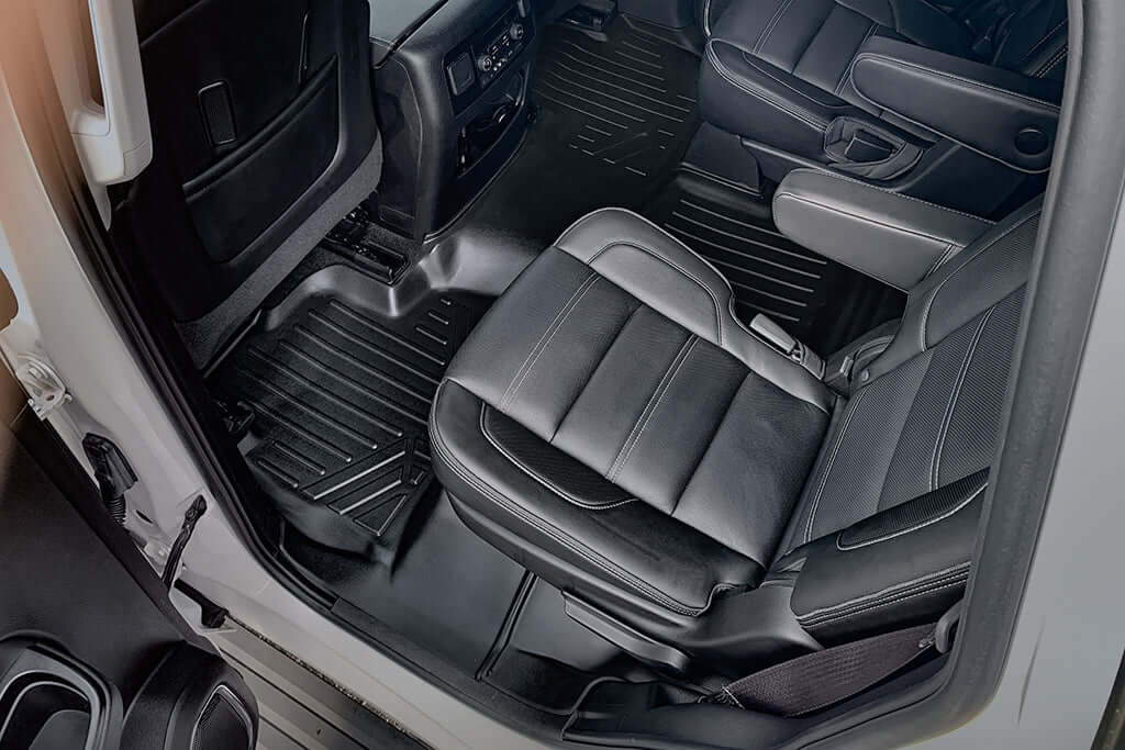 SMARTLINER Custom Fit Floor Liners For 2015 - 2020 Chevy Tahoe / GMC Yukon with 2nd Row Bucket Seats