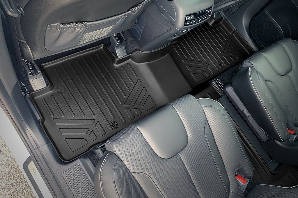 SMARTLINER AUTO™ Custom Fit Floor Liners For 2020-2025 Hyundai Palisade with 2nd Row Bucket Seat No Center Console with in between Coverage
