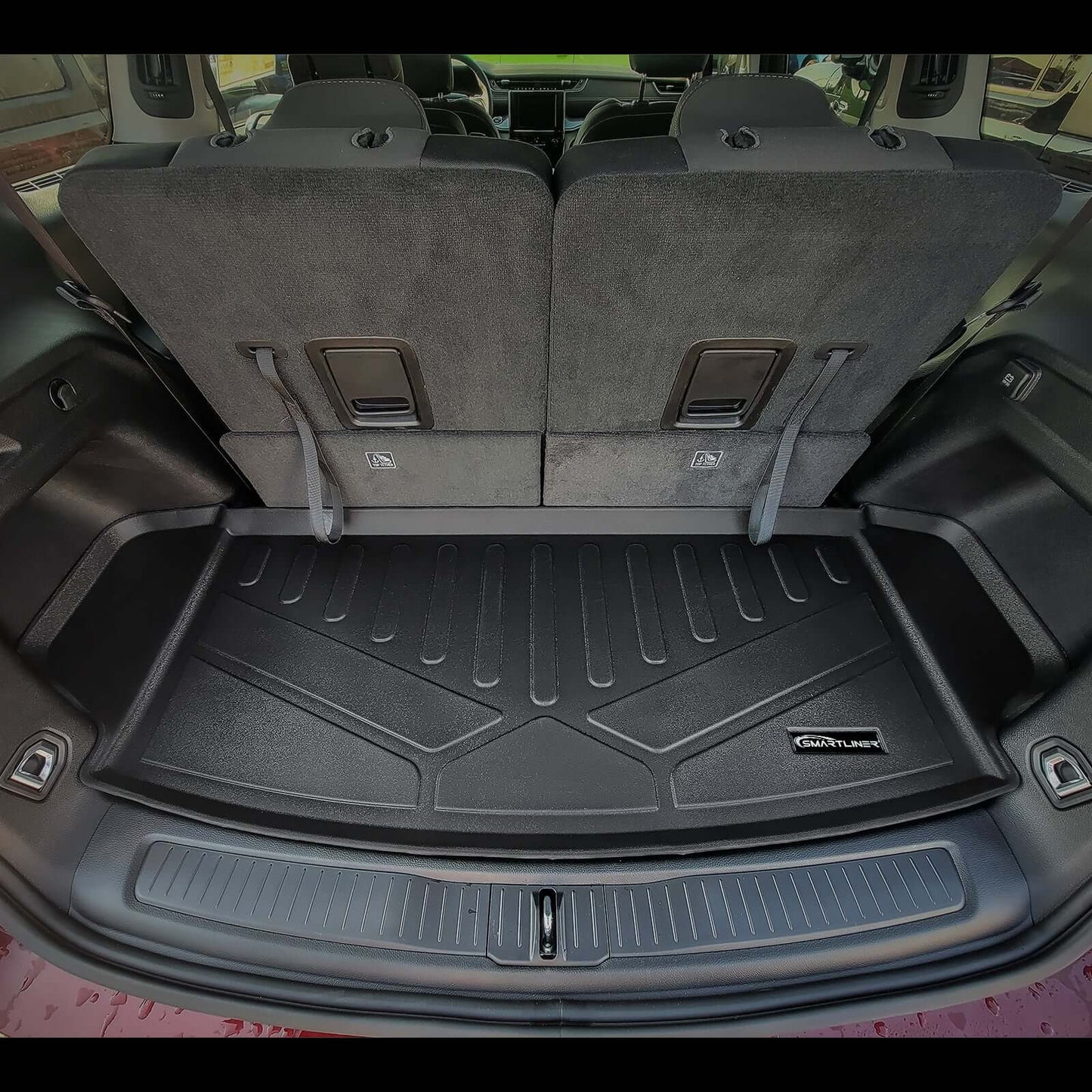 SMARTLINER Custom Fit Floor Liners For 2021-2025 Jeep Grand Cherokee L with 2nd Row Bucket Seat No Center Console with in between Coverage (No subwoofer)