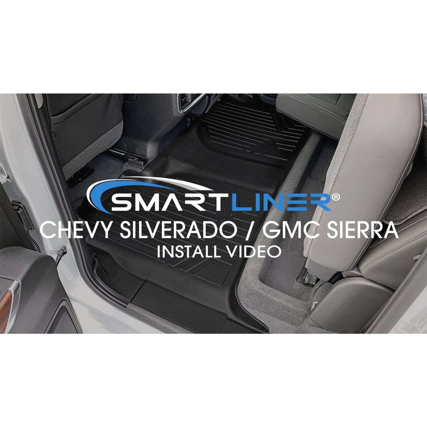 SMARTLINER Custom Fit Floor Liners For 2001-2007 Silverado/Sierra 1500/2500/3500 Double/Extended Cab Classic Body Style